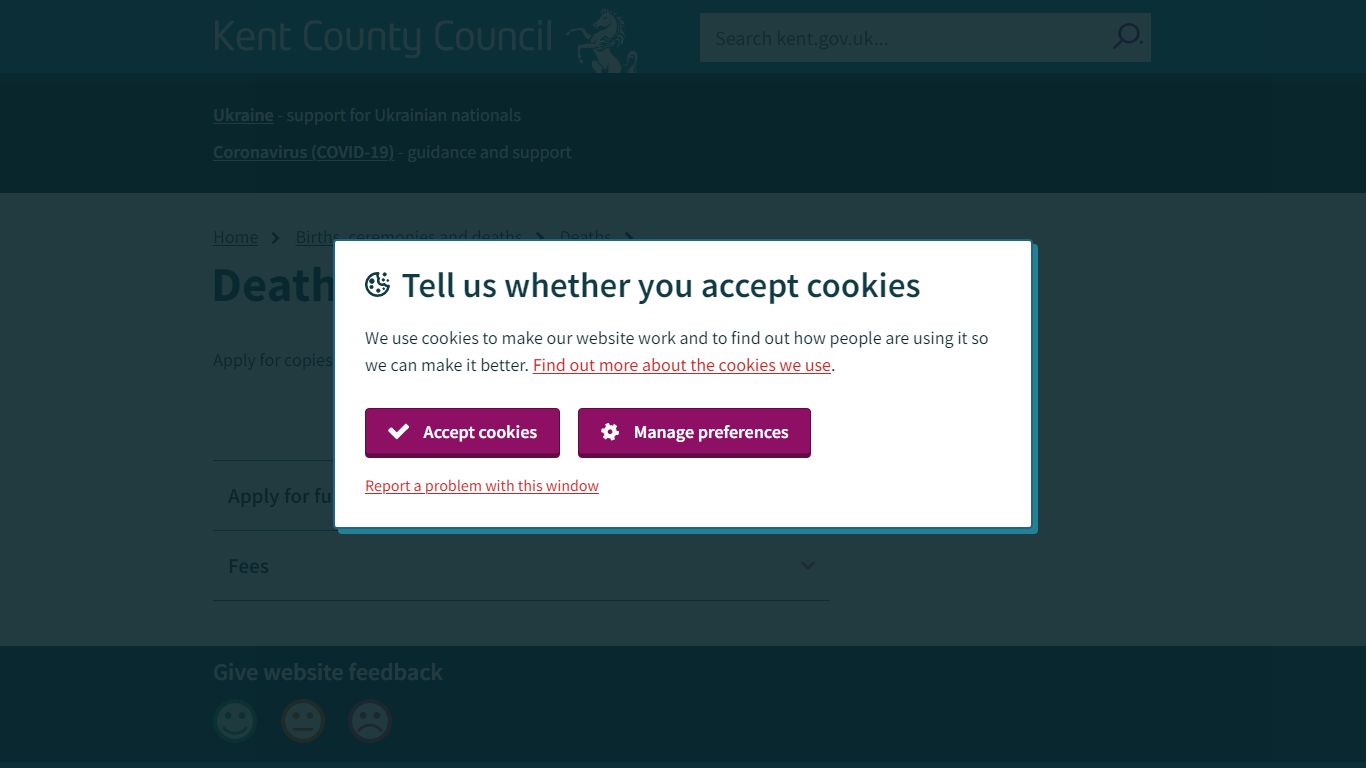 Death certificates - Kent County Council
